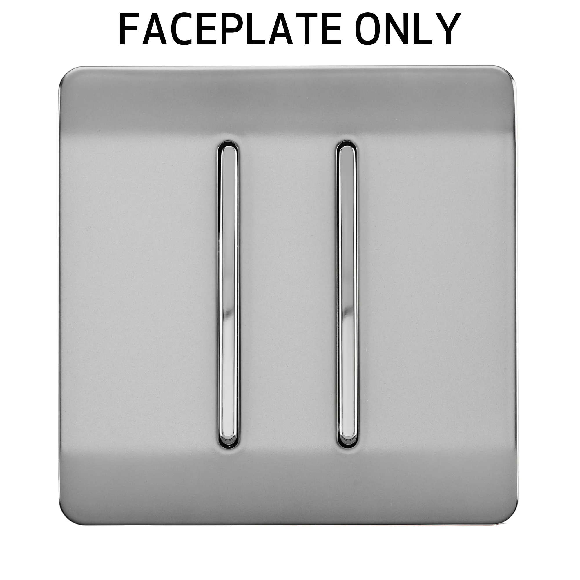 Brushed Steel Spare Plate Wiring Accessories Trendi Decorative Screwless